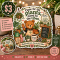 Plant Mama Bear “Came for the Plants, Stayed for the Vibes” Vinyl Sticker – 3”