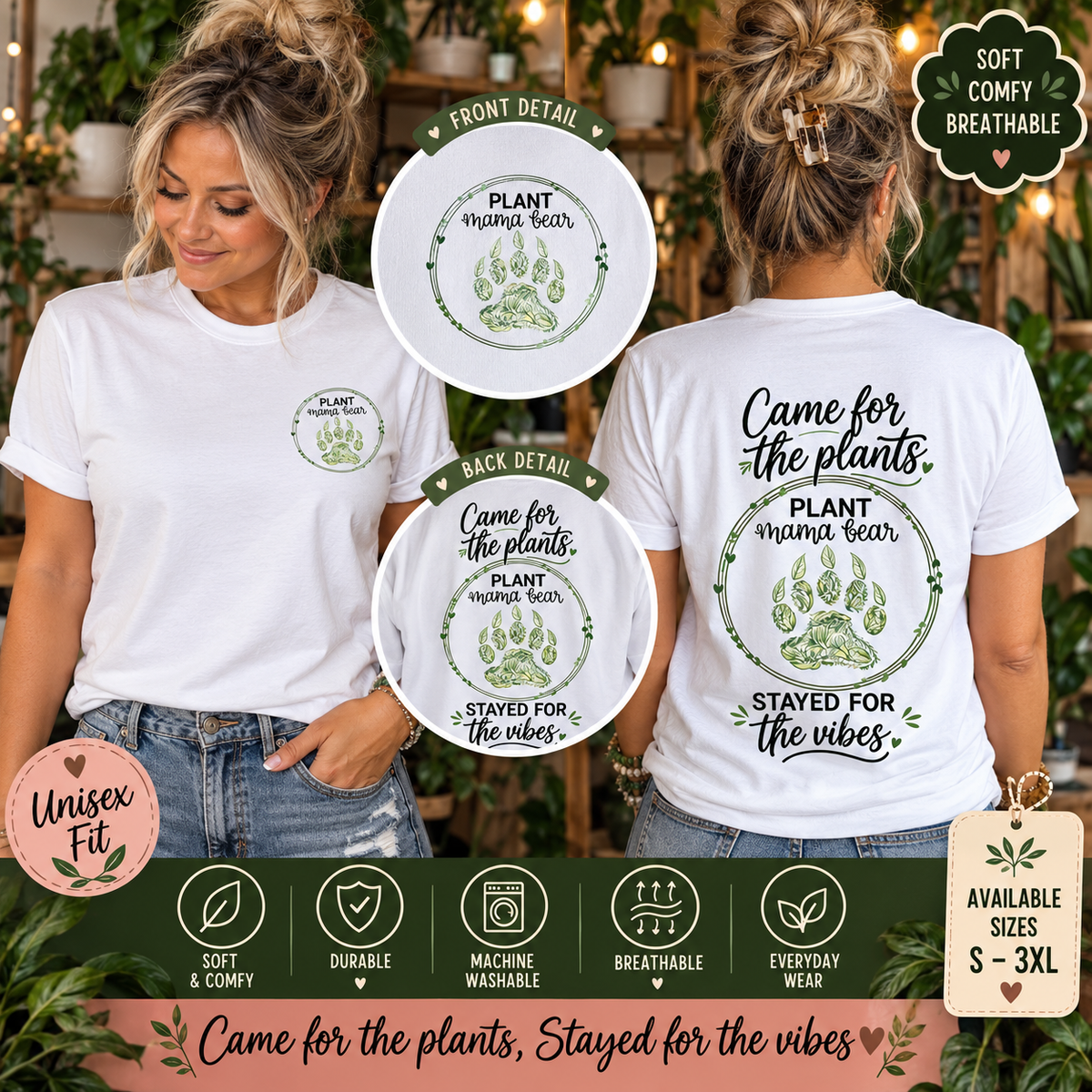 Plant Mama Bear “Came for the Plants, Stayed for the Vibes”